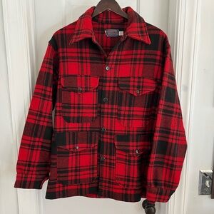 Vintage 1960s–1970s Pendleton‎ Wool Cruiser Jacket M Red Black Plaid